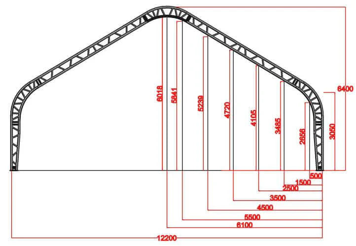 40ft Series Double Trussed Storage Tent