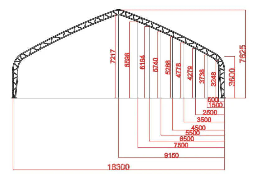 60ft x 120ft Double Trussed Storage Tent
