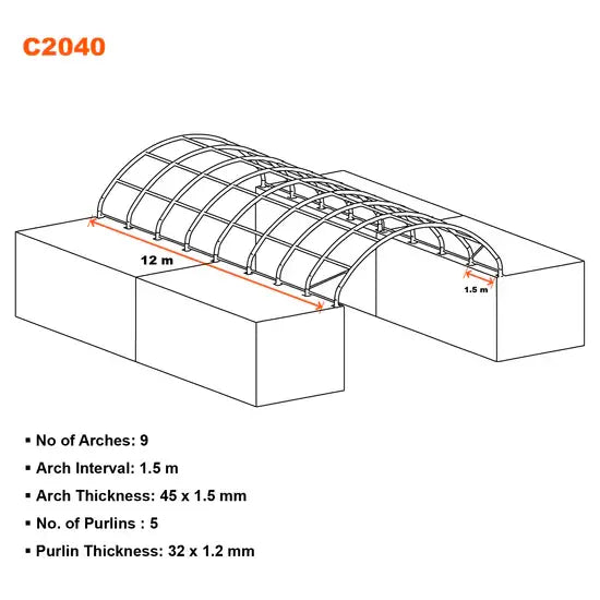 20ft x 40ft Container Shelter