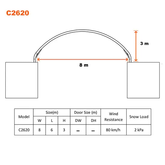 26ft x 20ft Container Shelter