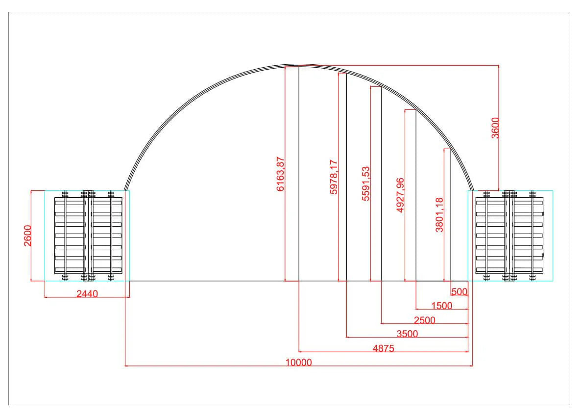 33ft x 40ft Container Shelter