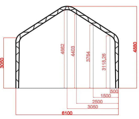 20ft Series Double Trussed Storage Tent