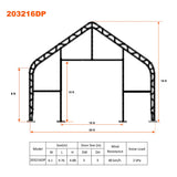 20ft Series Double Trussed Storage Tent