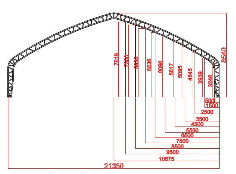 70ft x 150ft Double Trussed Storage Tent