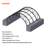 40ft x 40ft Double Trussed Container Shelter