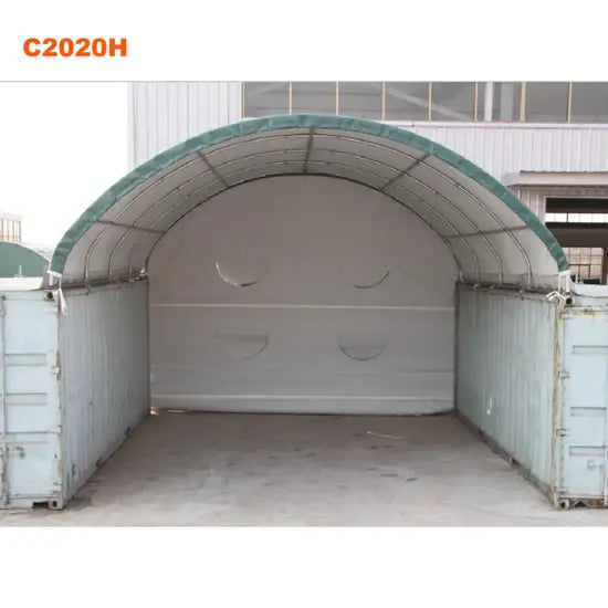 20ft x 20 ft Container Shelter with Closed Back Panel