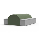 20ft x 40ft Container Shelter with Closed Back Panel