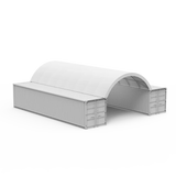 20ft x 40ft Container Shelter with Closed Back Panel