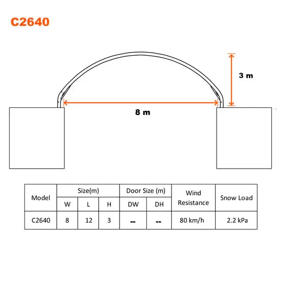 26ft x 40ft Container Shelter