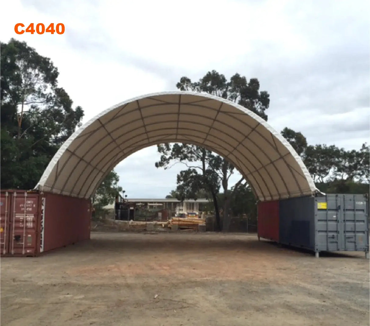 40ft x 40ft Container Shelter
