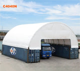 40ft x 40ft Extended Roof Container Shelter