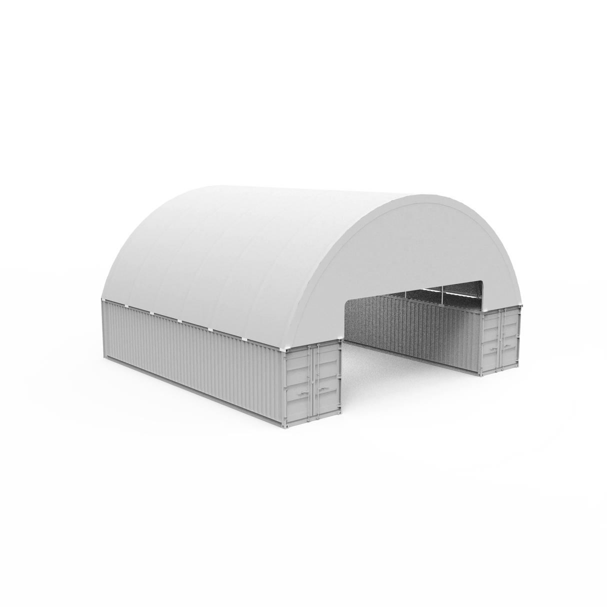 40ft x 40ft Extended Roof Container Shelter