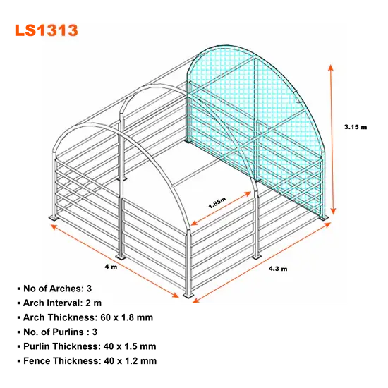 4m x 4m Livestock Shelter Tent