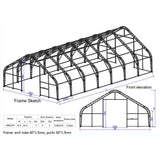 40ft Series Double Trussed Storage Tent