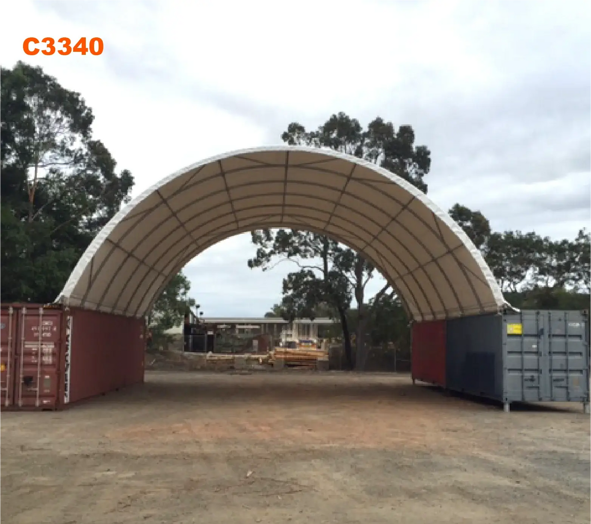 33ft x 40ft Container Shelter