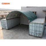 20ft x 20 ft Container Shelter with Closed Back Panel